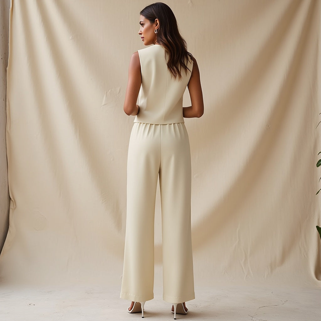 Cécile – Effen broekpak