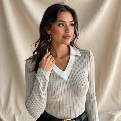 Éloïse | Geribde Polo Trui