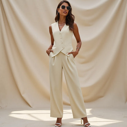 Cécile – Effen broekpak