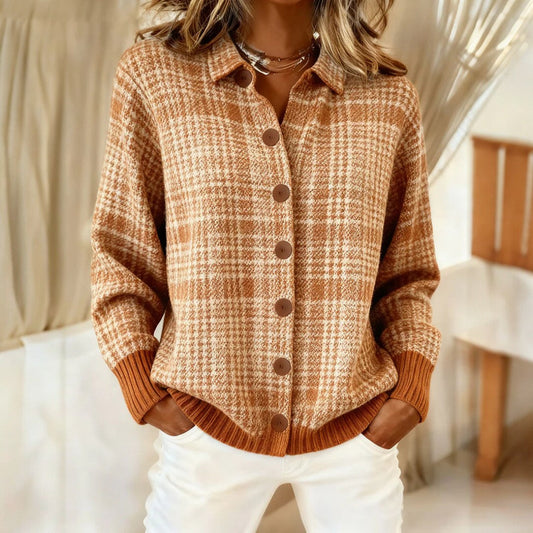 BEATRICE | Zachte trui met warme ruiten